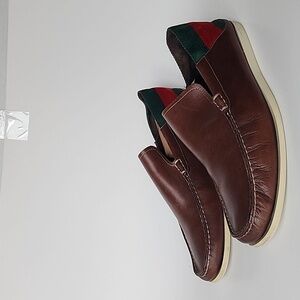 Gucci Moca Pelle S. Gomma Runner Men’s Shoes Size 41.5 E